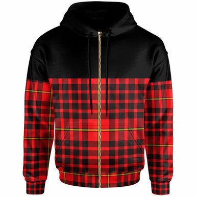 Scottish MacIan Clan Tartan Hoodie - Horizontal Style Zip Tartan Plaid