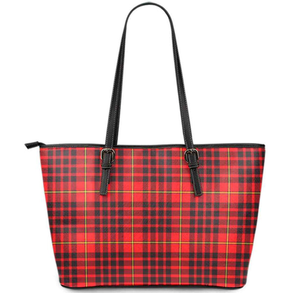 Scottish MacIan Clan Tartan Leather Tote Tartan Plaid