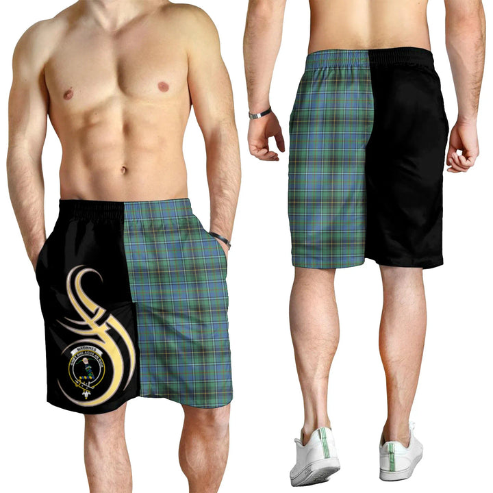 Scottish MacInnes Ancient Clan Crest Tartan Believe in Me Men's Shorts