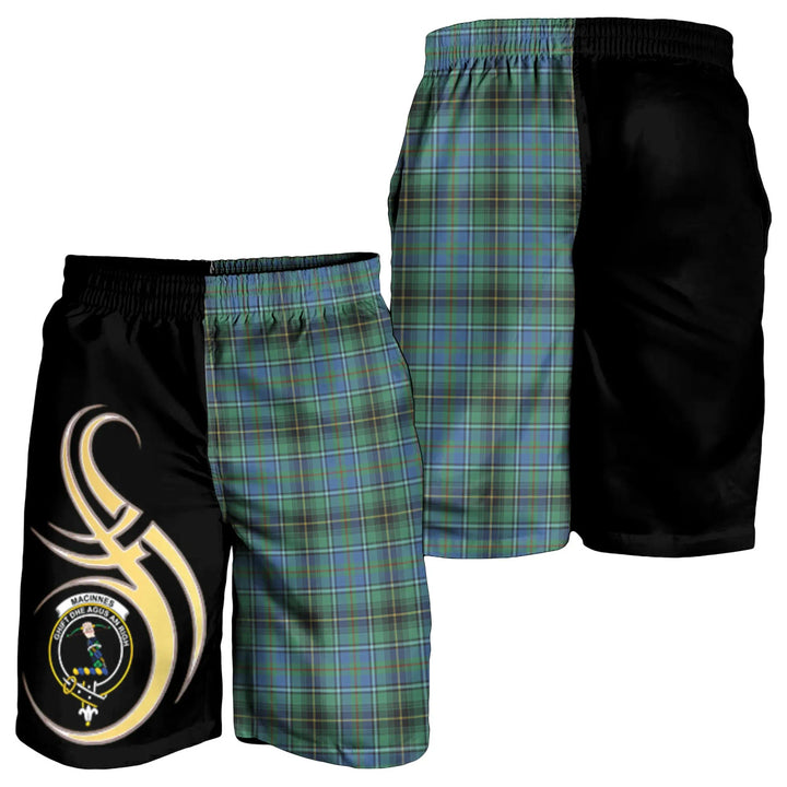 Scottish MacInnes Ancient Clan Crest Tartan Believe in Me Men's Shorts