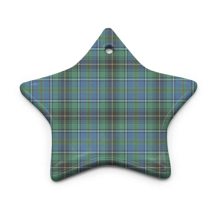 Scottish MacInnes Ancient Clan Tartan Ceramic Ornament Star Shape Tartan Plaid