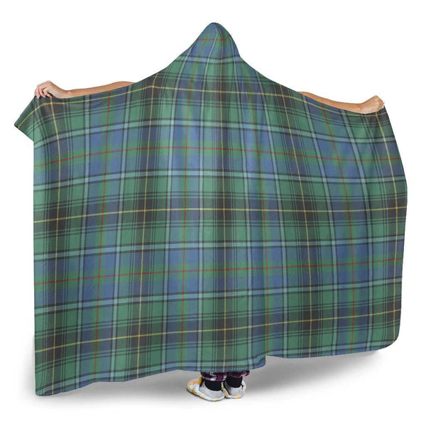 Scottish MacInnes Ancient Clan Tartan Hooded Blanket Tartan Plaid 2