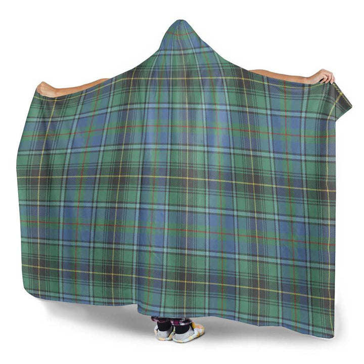 Scottish MacInnes Ancient Clan Tartan Hooded Blanket Tartan Plaid 3