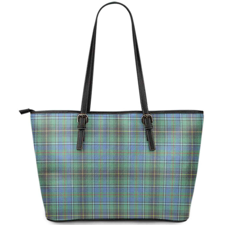 Scottish MacInnes Ancient Clan Tartan Leather Tote Tartan Plaid