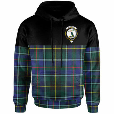 Scottish MacInnes Clan Crest Tartan Hoodie - Horizontal Style Front Side Tartan Plaid