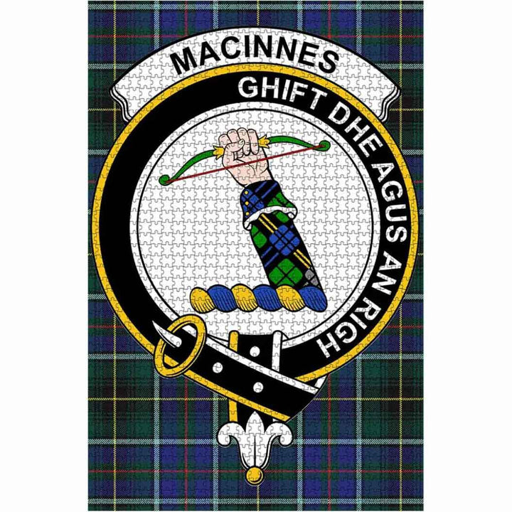 Scottish MacInnes Clan Crest Tartan Jigsaw Puzzle 1