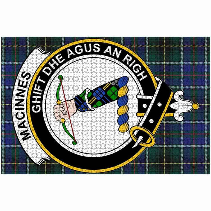 Scottish MacInnes Clan Crest Tartan Jigsaw Puzzle 2