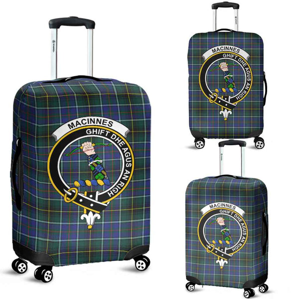 Scottish MacInnes Clan Crest Tartan Luggage Cover Tartan Plaid 1