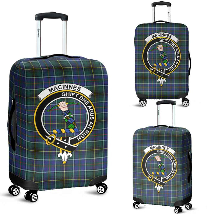 Scottish MacInnes Clan Crest Tartan Luggage Cover Tartan Plaid 1