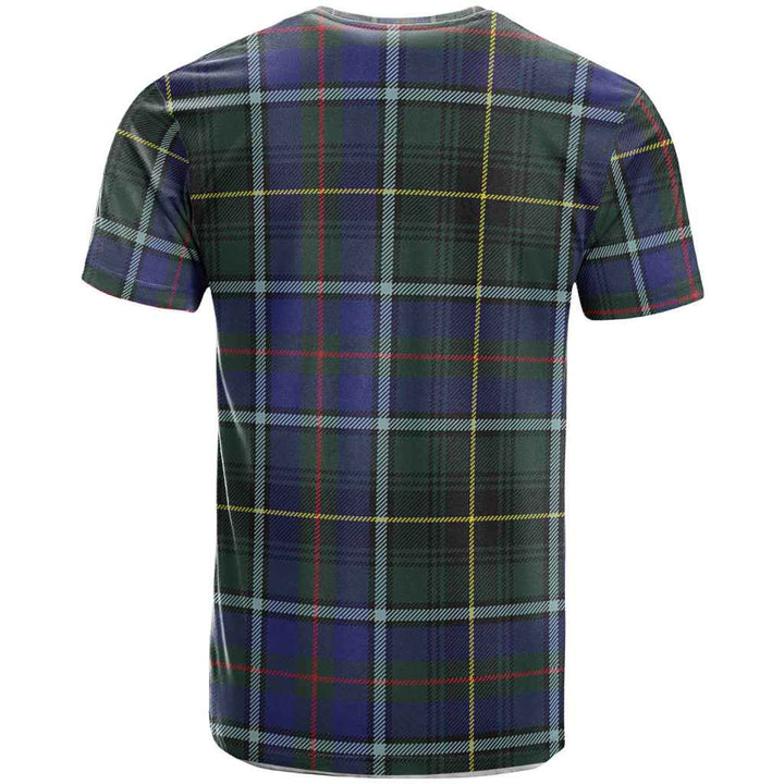 Scottish MacInnes Clan Crest Tartan T-Shirt Back Side Tartan Plaid