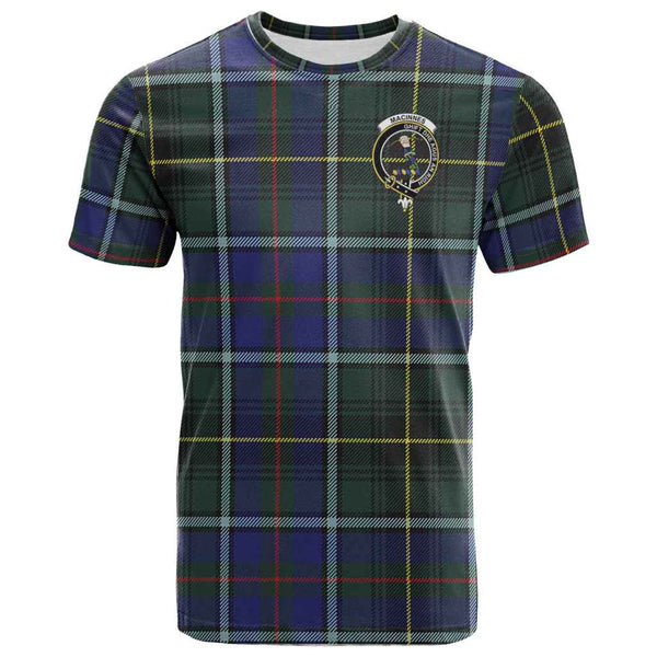 Scottish MacInnes Clan Crest Tartan T-Shirt Front Side Tartan Plaid