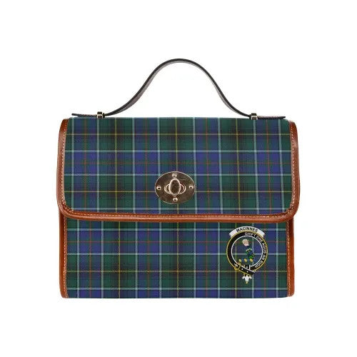 Scottish MacInnes Clan Crest Tartan Waterproof Canvas Bag Tartan Plaid 1