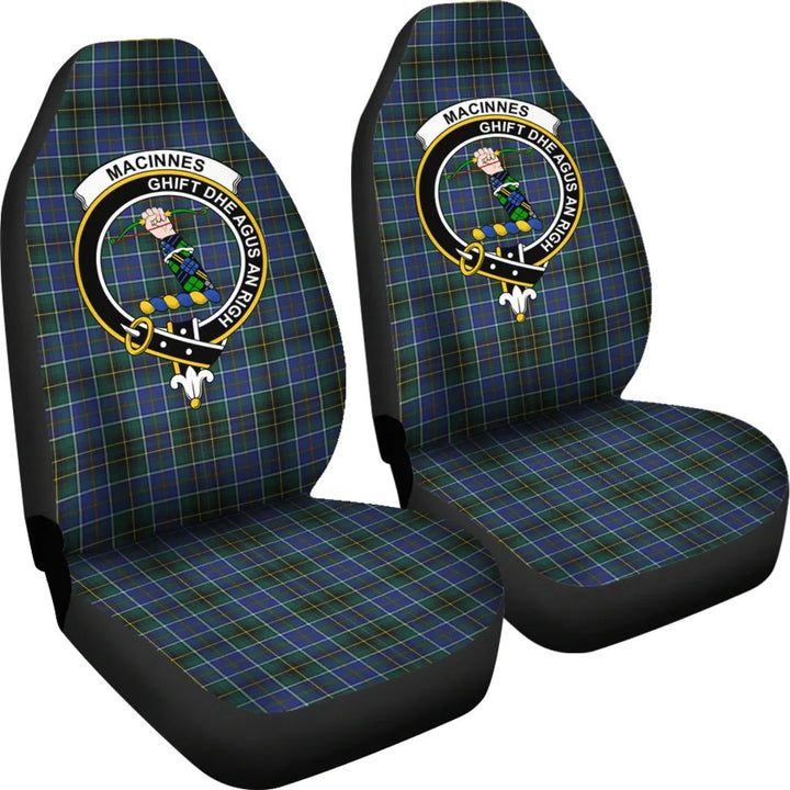 Scottish MacInnes Modern Clan Crest Tartan Car Seat Covers 4