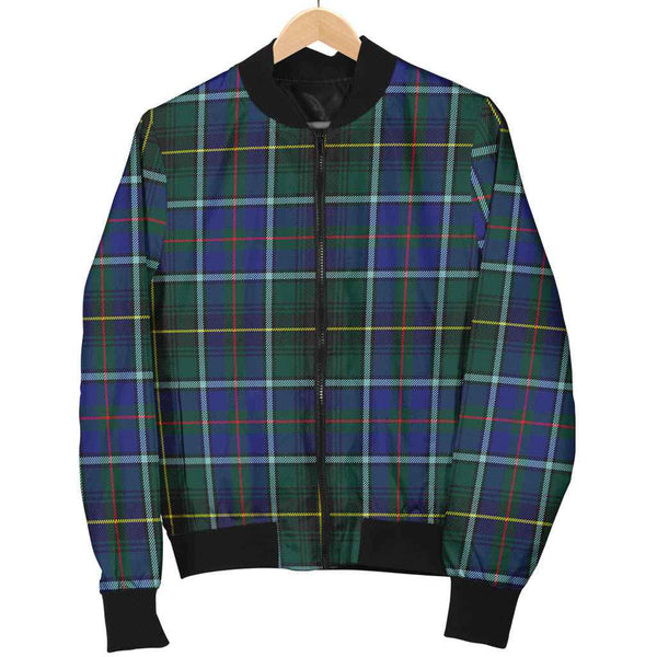 Scottish MacInnes Modern Clan Tartan Bomber Jacket Tartan Plaid 1