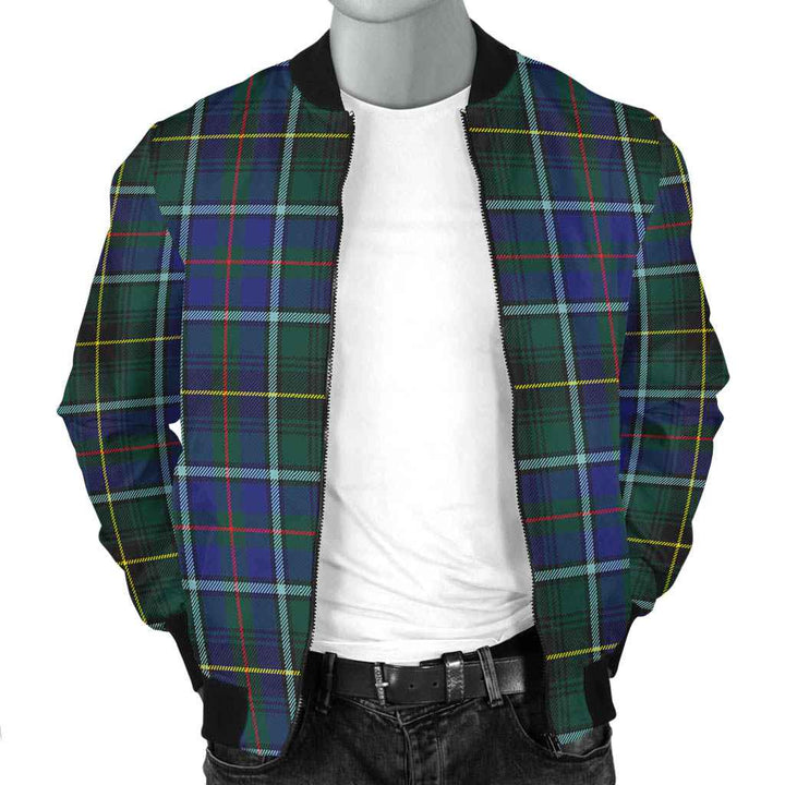 Scottish MacInnes Modern Clan Tartan Bomber Jacket Tartan Plaid 2