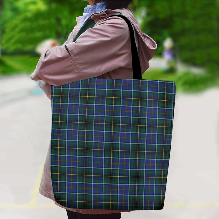 Scottish MacInnes Modern Clan Tartan Canvas Bag With Shoulder Strap Tartan Plaid 2