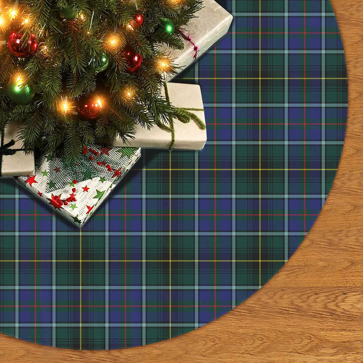 Scottish MacInnes Modern Clan Tartan Christmas Tree Skirt No Tassels 2 Tartan Plaid
