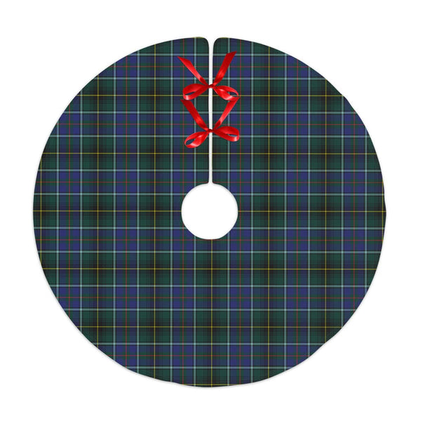 Scottish MacInnes Modern Clan Tartan Christmas Tree Skirt No Tassels 1 Tartan Plaid