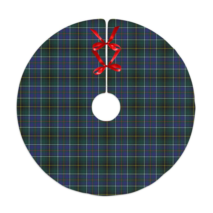 Scottish MacInnes Modern Clan Tartan Christmas Tree Skirt No Tassels 1 Tartan Plaid