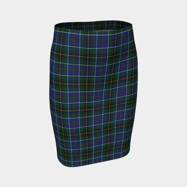 Scottish MacInnes Modern Clan Tartan Fitted Skirt Tartan Plaid 1
