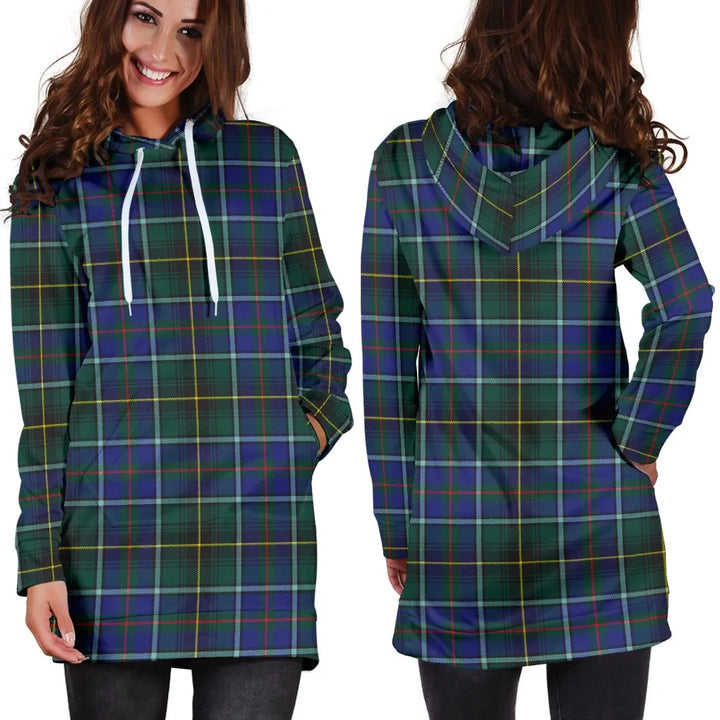 Scottish MacInnes Modern Clan Tartan Hoodie Dress