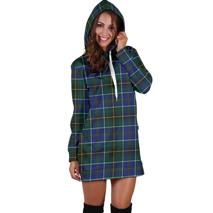 Scottish MacInnes Modern Clan Tartan Hoodie Dress