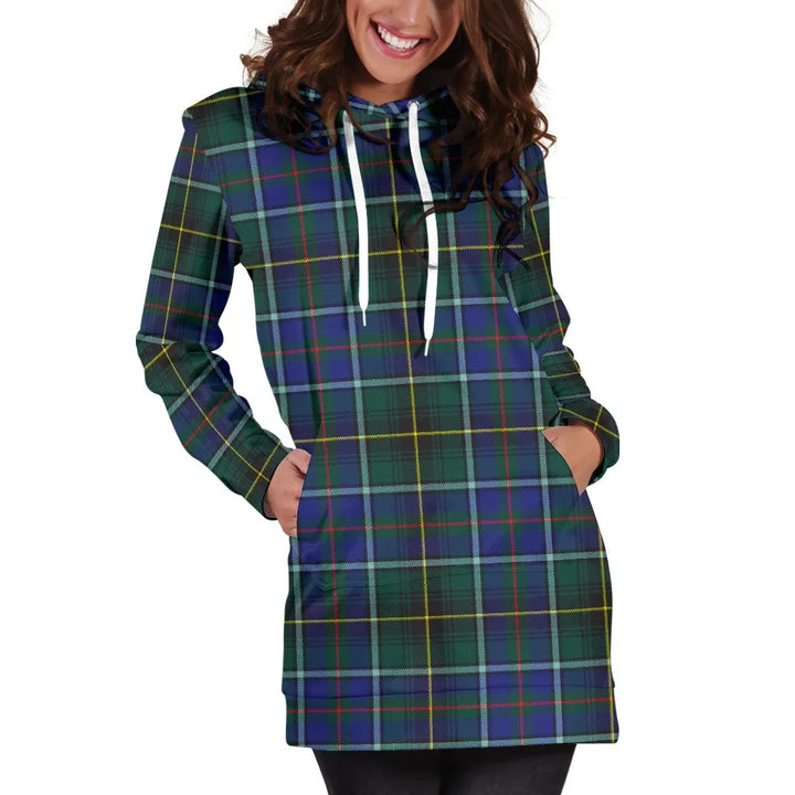 Scottish MacInnes Modern Clan Tartan Hoodie Dress