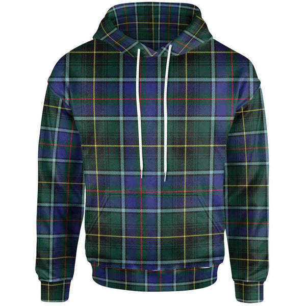 Scottish MacInnes Modern Clan Tartan Hoodie Front Side Tartan Plaid