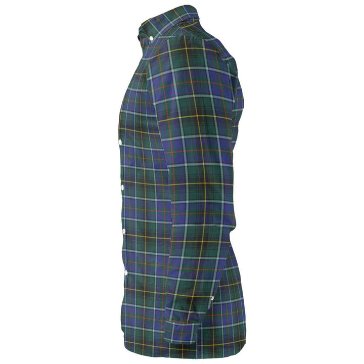 Scottish MacInnes Modern Clan Tartan Long Sleeve Shirt Tartan Plaid