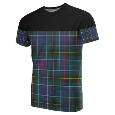 Scottish MacInnes Modern Clan Tartan T-Shirt Horizontal Style Front Side Tartan Plaid
