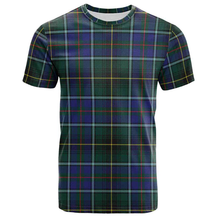 Scottish MacInnes Modern Clan Tartan T-Shirt Front Side Tartan Plaid
