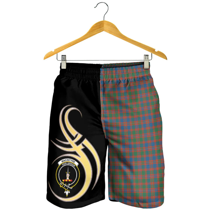Scottish MacIntyre Ancient Clan Crest Tartan Believe in Me Men's Shorts