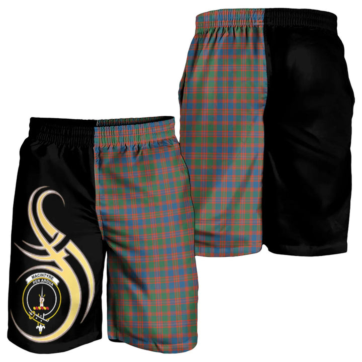 Scottish MacIntyre Ancient Clan Crest Tartan Believe in Me Men's Shorts