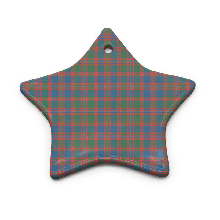 Scottish MacIntyre Ancient Clan Tartan Ceramic Ornament Star Shape Tartan Plaid