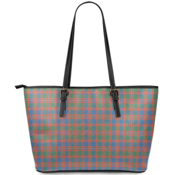 Scottish MacIntyre Ancient Clan Tartan Leather Tote Tartan Plaid
