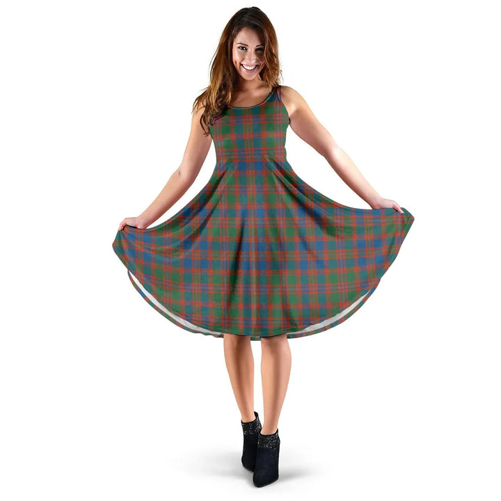 Scottish MacIntyre Ancient Clan Tartan Women Midi Dress