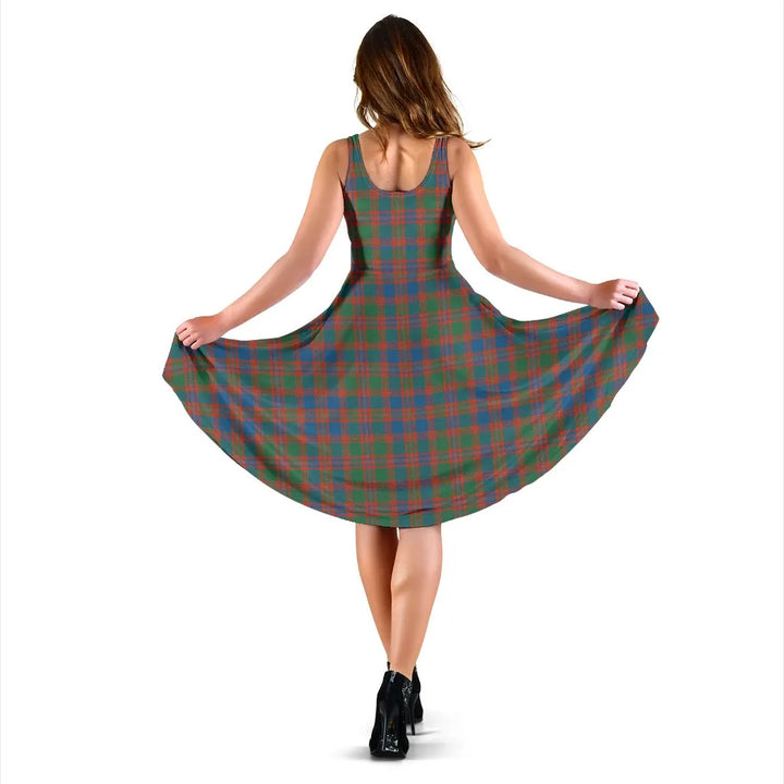 Scottish MacIntyre Ancient Clan Tartan Women Midi Dress