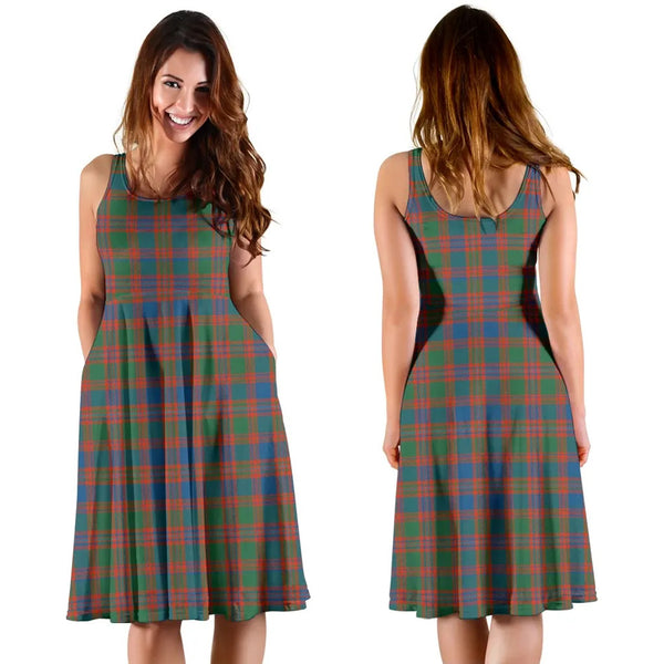 Scottish MacIntyre Ancient Clan Tartan Women Midi Dress