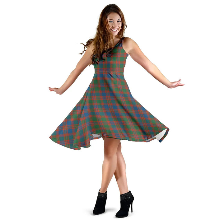 Scottish MacIntyre Ancient Clan Tartan Women Midi Dress