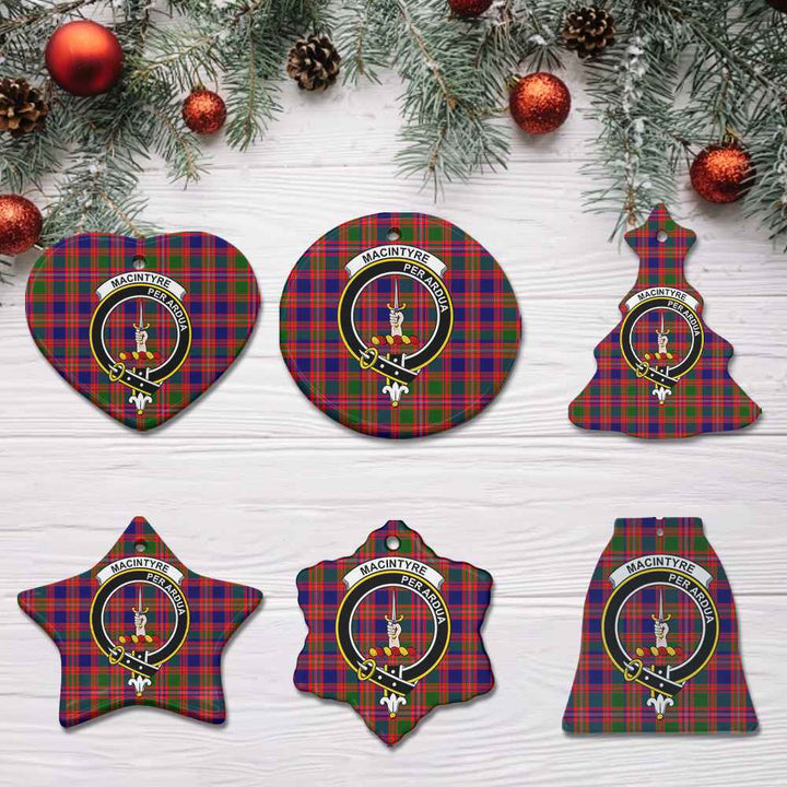Scottish MacIntyre Clan Crest Tartan Ceramic Ornament All Tartan Plaid