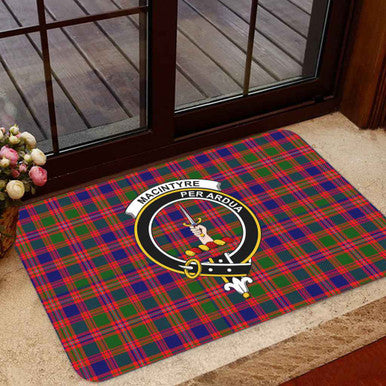 Scottish MacIntyre Clan Crest Tartan Door Mat Tartan Plaid 1
