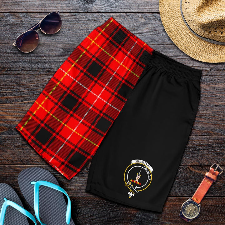 Scottish MacIntyre Clan Crest Tartan Half of Me Men's Shorts
