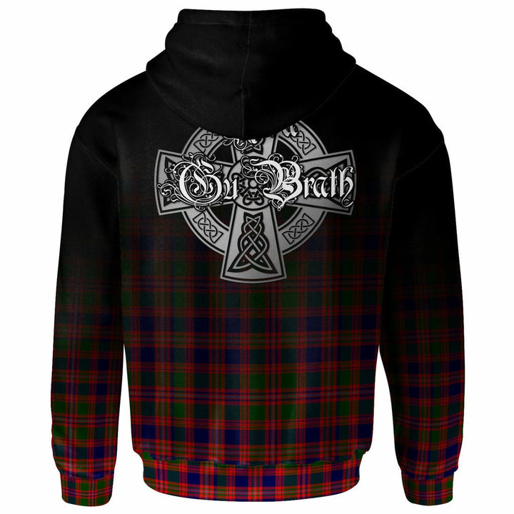 Scottish MacIntyre Clan Crest Tartan Hoodie - Alba Gu Brath Family Crest Celtic Inspired Back Side Tartan Plaid
