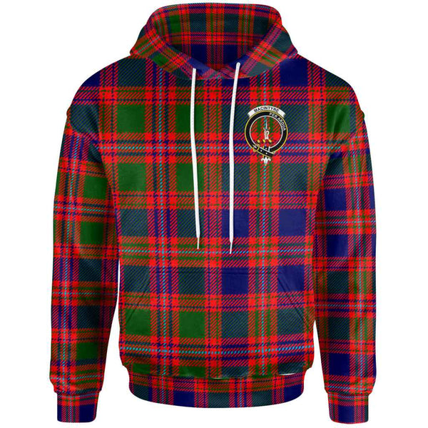 Scottish MacIntyre Clan Crest Tartan Hoodie Front Side Tartan Plaid