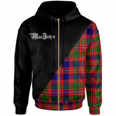 Scottish MacIntyre Clan Crest Tartan Hoodie - Military Logo Zip-up Tartan Plaid