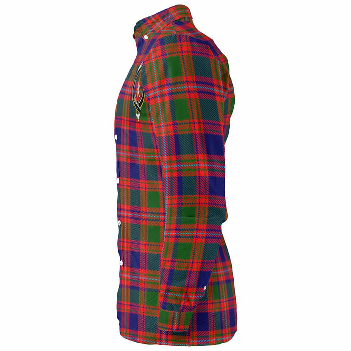 Scottish MacIntyre Clan Crest Tartan Long Sleeve Shirt Tartan Plaid