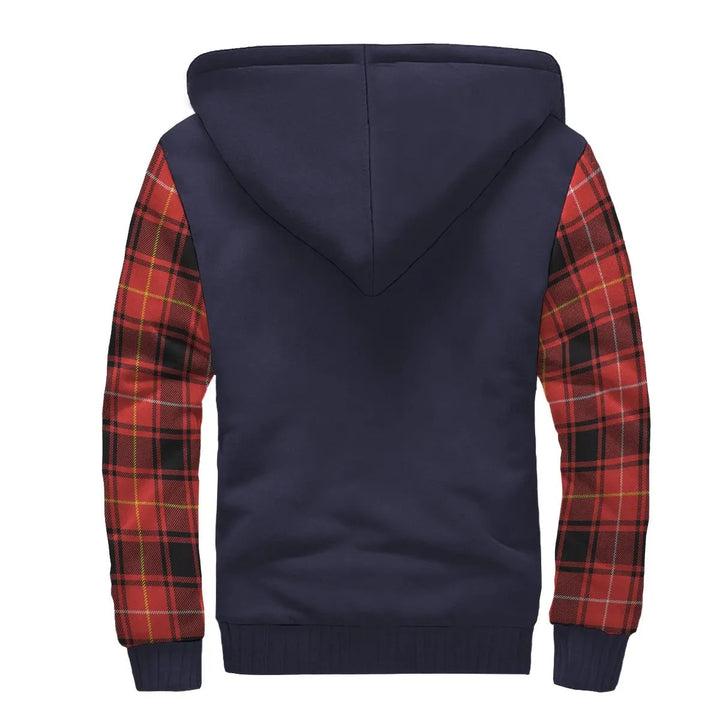 Scottish MacIntyre Clan Crest Tartan Plaid Sleeve Sherpa Hoodie