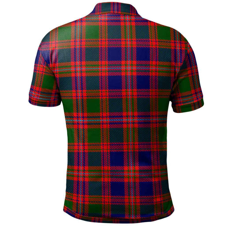 Scottish MacIntyre Clan Crest Tartan Polo Shirt Back Side Tartan Plaid