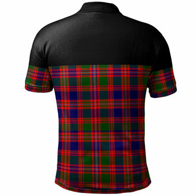 Scottish MacIntyre Clan Crest Tartan Polo Shirt - Horizontal Style Back Side Tartan Plaid
