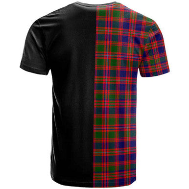 Scottish MacIntyre Clan Crest Tartan T-Shirt Half in Me Back Side Tartan Plaid